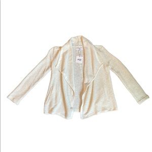 Jack by BB Dakota white open sweater with pockets size S NWT